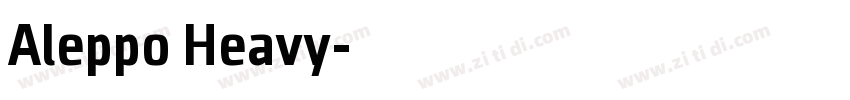 Aleppo Heavy字体转换